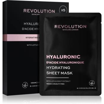 Revolution Skincare Hyaluronic Acid fátyolmaszk szett az intenzív hidratálásért 5 db