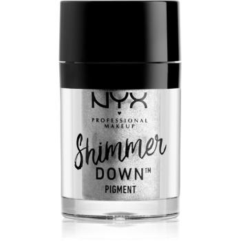 NYX Professional Makeup Shimmer Down Pigment magas pigmenttartalmú szemhéjfesték árnyalat Platinum 1.5 g