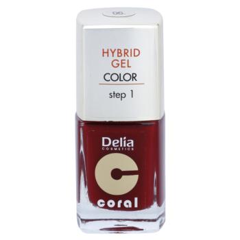 Delia Cosmetics Coral Nail Enamel Hybrid Gel géles körömlakk árnyalat 06 11 ml
