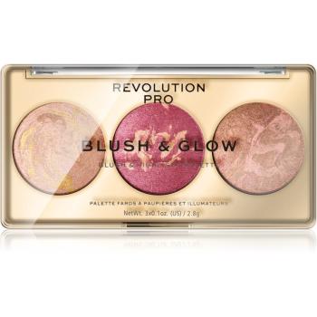 Revolution PRO Blush & Glow paletta az egész arcra árnyalat Cranberry Glow 8.4 g