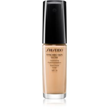 Shiseido Synchro Skin Glow Luminizing Fluid Foundation élénkítő make-up SPF 20 árnyalat Golden 4 30 ml