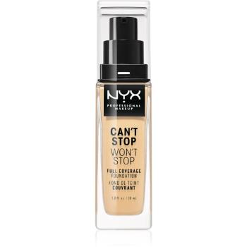 NYX Professional Makeup Can't Stop Won't Stop Magas fedésű alapozó árnyalat 6.5 Nude 30 ml