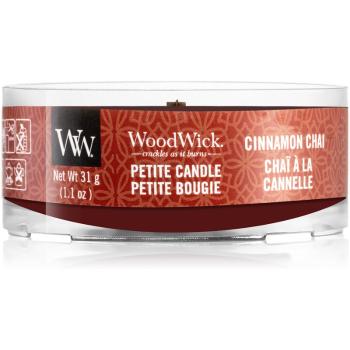 Woodwick Cinnamon Chai viaszos gyertya fa kanóccal 31 g