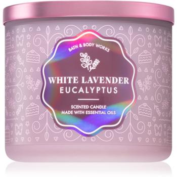 Bath & Body Works White Lavender Eucalyptus illatos gyertya 411 g