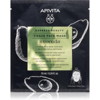 Apivita Express Beauty Avocado hidratáló gézmaszk az arcbőr megnyugtatására 10 ml