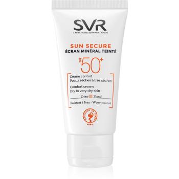SVR Sun Secure tonizáló krém száraz és nagyon száraz bőrre ásványi anyagokból SPF 50+ 50 ml