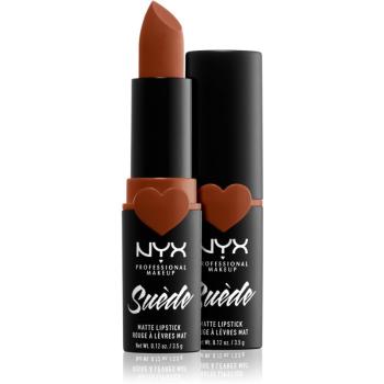 NYX Professional Makeup Suede Matte Lipstick mattító rúzs árnyalat 08 Peach Don't Kill My Vibe 3.5 g