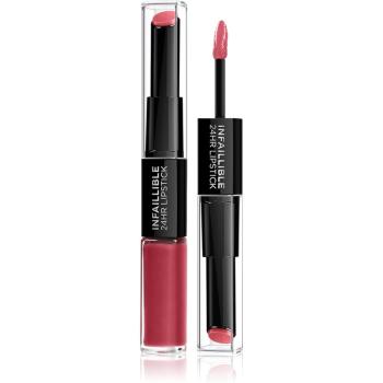 L’Oréal Paris Infallible 24H hosszan tartó rúzs és ajakfény 2 az 1-ben árnyalat 804 Metro Proof Rose 6 ml