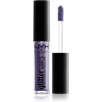 NYX Professional Makeup Glitter Goals Folyékony csillámos szemhéjfesték árnyalat 07 Retrograde 3.4 g