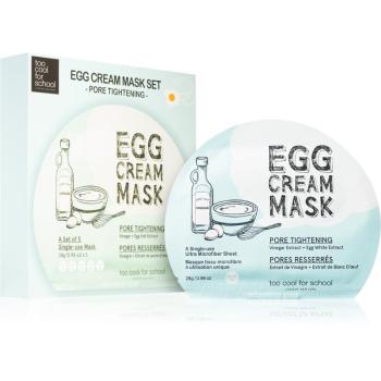 Too Cool For School Egg Cream Mask arcmaszk a fénylő arcbőr és a kitágult pórusok ellen 5x28 g