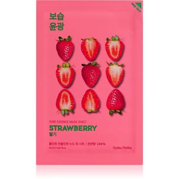 Holika Holika Pure Essence Strawberry fehérítő gézmaszk az egységes tónusú bőrért 20 ml