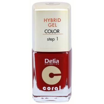Delia Cosmetics Coral Nail Enamel Hybrid Gel géles körömlakk árnyalat 01 11 ml