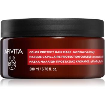 Apivita Holistic Hair Care Sunflower & Honey haj maszk a szín védelméért 200 ml