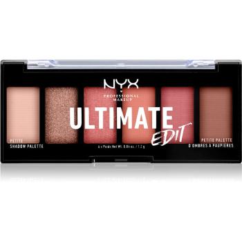 NYX Professional Makeup Ultimate Edit Petite Shadow szemhéjfesték paletta árnyalat 01 Warm Neutrals 6x1.2 g