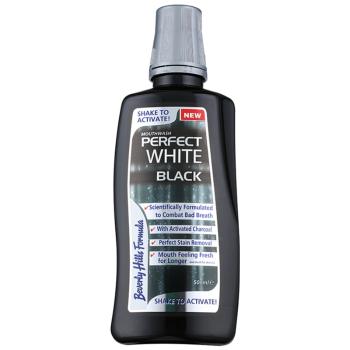 Beverly Hills Formula Perfect White Black fehérítő szájvíz aktív szénnel a friss leheletért 500 ml