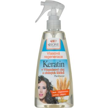 Bione Cosmetics Keratin Grain öblítést nem igénylő hajkúra spray -ben 260 ml