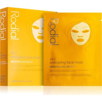 Rodial Vit C Energising Face Mask szövet arcmaszk az arcbőr élénkítésére és vitalitásáért C vitamin 4 x 20 ml