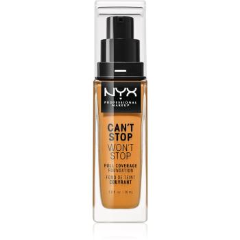 NYX Professional Makeup Can't Stop Won't Stop Magas fedésű alapozó árnyalat 17 Capuccino 30 ml