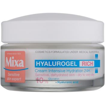MIXA Hyalurogel Rich hialuonsavval gazdagított intenzív hidratáló krém száraz bőrre 50 ml