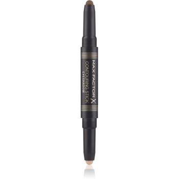 Max Factor Contouring Stick Eyeshadow krémes szemhéjfestékek ceruzában árnyalat 02 Warm Taupe & Amber Brown