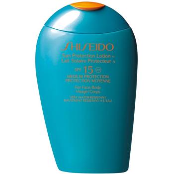 Shiseido Sun Care Sun Protection Lotion naptej arca és testre SPF 15 150 ml