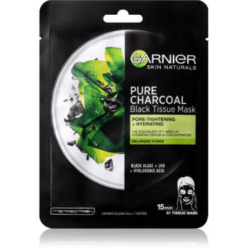 Garnier Skin Naturals Pure Charcoal fekete textil maszk tengeri alga kivonat 28 g