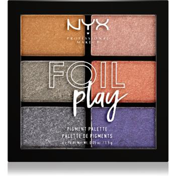 NYX Professional Makeup Foil Play szemhéjfesték paletta árnyalat 01 Magnetic Pull 6 x 1.5 g