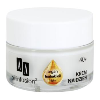 AA Cosmetics Oil Infusion2 Argan Tsubaki 40+ bőrfeszesség megújító nappali krém ránctalanító hatással Hial+ 50 ml