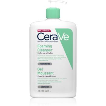 CeraVe Cleansers tisztító habzó gél normál és zsíros bőrre 1000 ml