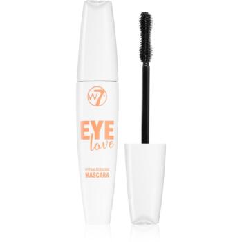 W7 Cosmetics Eye Love Hypoallergenic dúsító és hosszabbító szempillaspirál árnyalat Black 13 ml