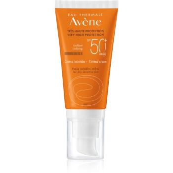 Avène Sun Sensitive színezett védő krém a száraz és érzékeny bőrre SPF 50+ 50 ml