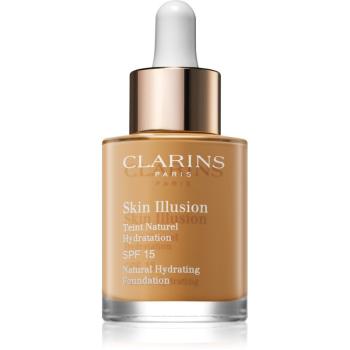 Clarins Skin Illusion Natural Hydrating Foundation világosító hidratáló make-up SPF 15 árnyalat 110 Honey 30 ml