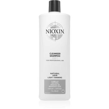 Nioxin System 1 Cleanser Shampoo tisztító sampon vékonyszálú és normál hajra 1000 ml