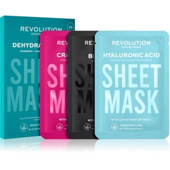 Revolution Skincare Biodegradable Dehydrated Skin fátyolmaszk szett a dehidratált száraz bőrre