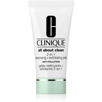 Clinique All About Clean 2-in-1 Cleansing + Exfoliating Jelly hámlasztó tisztító gél 150 ml