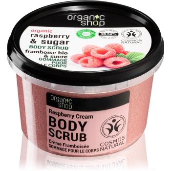 Organic Shop Body Scrub Raspberry & Sugar gyengéd testpeeling 250 ml