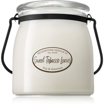 Milkhouse Candle Co. Creamery Sweet Tobacco Leaves illatos gyertya Butter Jar 454 g