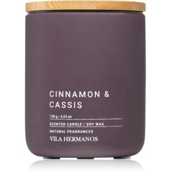 Vila Hermanos Concrete Cinnamon & Cassis illatos gyertya 120 g