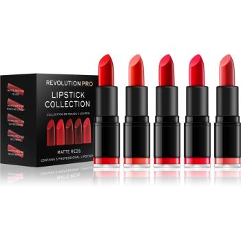 Revolution PRO Lipstick Collection rúzs szett 5 db árnyalat Matte Reds 5 db