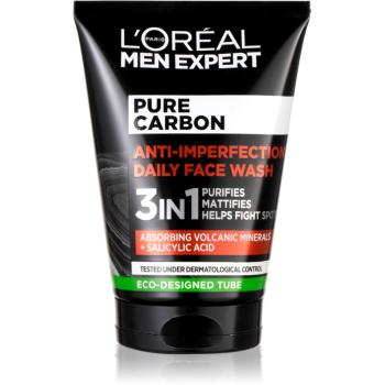 L’Oréal Paris Men Expert Pure Carbon tisztító gél 3 in 1 a bőr tökéletlenségei ellen 50 g