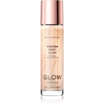 Makeup Revolution Glow Molten folyékony bőrélénkítő arcra és testre árnyalat Gold 100 ml