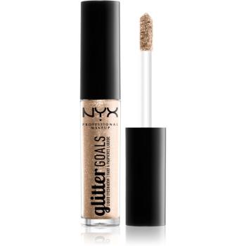 NYX Professional Makeup Glitter Goals Folyékony csillámos szemhéjfesték árnyalat 02 Polished Pin Up 3.4 g