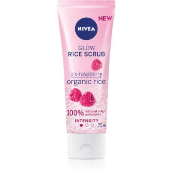 Nivea Rice Scrub Raspberry élénkitő peeling az érzékeny arcbőrre 75 ml