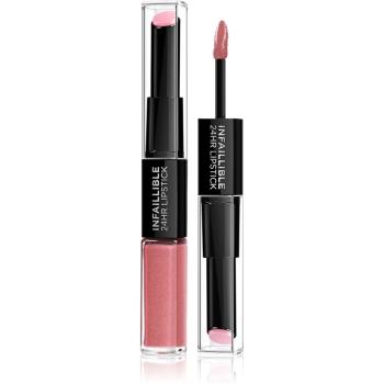 L’Oréal Paris Infallible hosszan tartó rúzs és ajakfény 2 az 1-ben árnyalat 110 Timeless Rose 5 ml