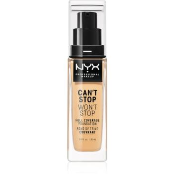 NYX Professional Makeup Can't Stop Won't Stop Magas fedésű alapozó árnyalat 09 Medium Olive 30 ml