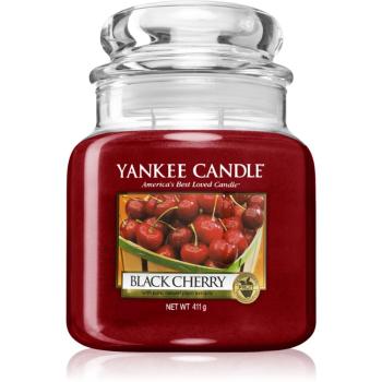 Yankee Candle Black Cherry illatos gyertya Classic közepes méret 411 g