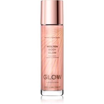 Makeup Revolution Glow Molten folyékony bőrélénkítő arcra és testre árnyalat Rose Gold 100 ml