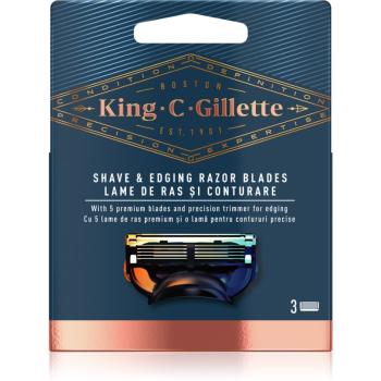 King C. Gillette Shave & Edging Razor heads tartalék kefék borotválkozáshoz 3 db