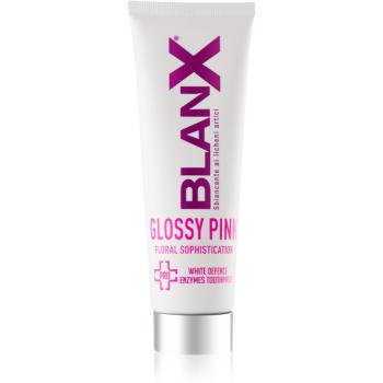 BlanX PRO Glossy Pink fehérítő fogkrém sárga foltok ellen 75 ml