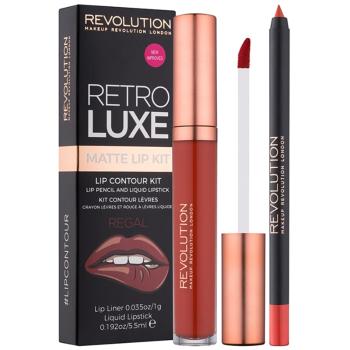 Makeup Revolution Retro Luxe matt szett ajkakra árnyalat Regal 5.5 ml